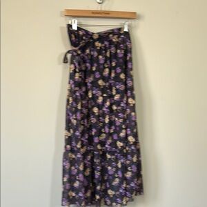Baum und Pferdgarten Jeovanna Skirt Paris Flower Purple Midi Floral Lined Sz XS